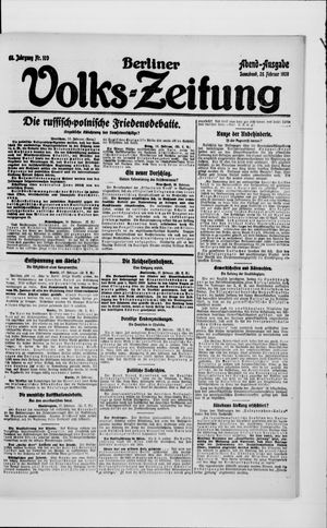 Berliner Volkszeitung on Feb 28, 1920