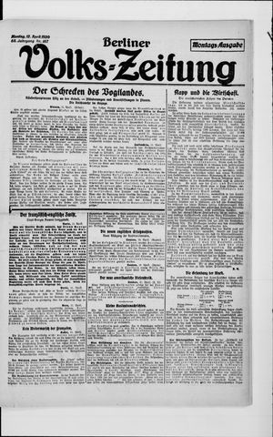 Berliner Volkszeitung vom 12.04.1920