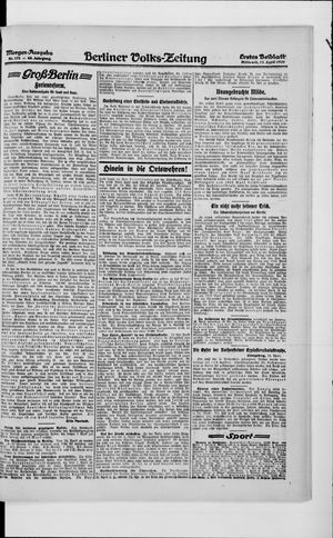 Berliner Volkszeitung vom 14.04.1920