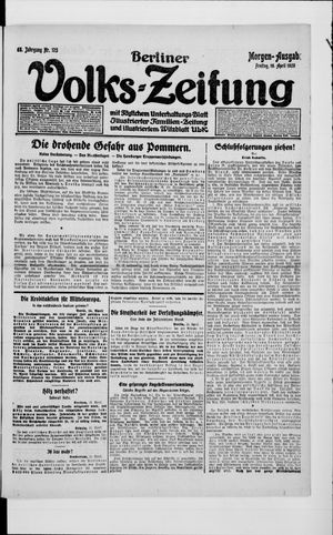 Berliner Volkszeitung on Apr 16, 1920