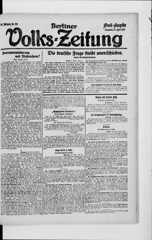 Berliner Volkszeitung on Apr 24, 1920