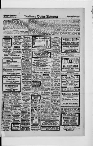 Berliner Volkszeitung on Apr 25, 1920