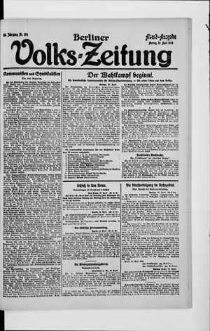 Berliner Volkszeitung vom 26.04.1920