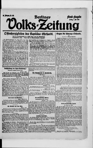 Berliner Volkszeitung vom 07.05.1920