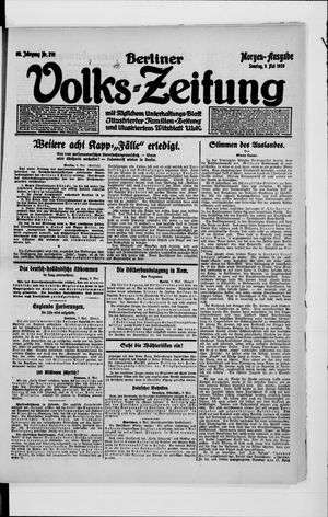 Berliner Volkszeitung on May 9, 1920