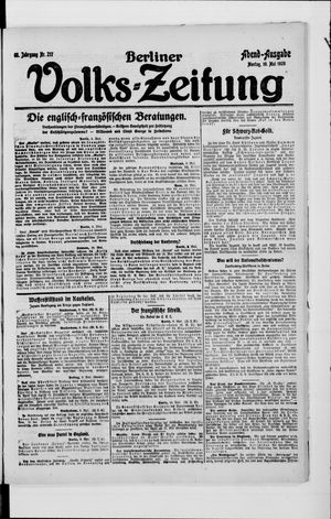 Berliner Volkszeitung vom 10.05.1920