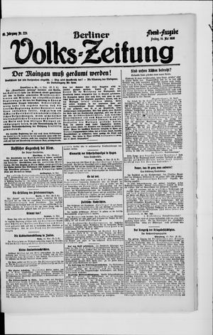 Berliner Volkszeitung on May 14, 1920