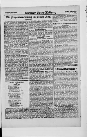 Berliner Volkszeitung on May 18, 1920