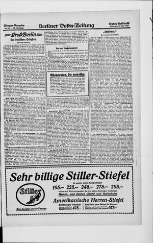 Berliner Volkszeitung on May 19, 1920