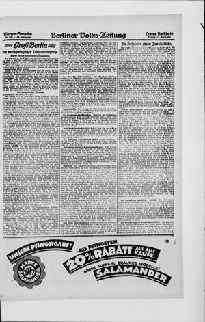 Berliner Volkszeitung on May 21, 1920