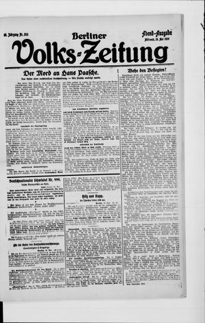 Berliner Volkszeitung vom 26.05.1920