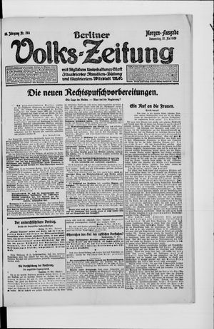 Berliner Volkszeitung on May 27, 1920