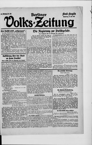 Berliner Volkszeitung on May 27, 1920