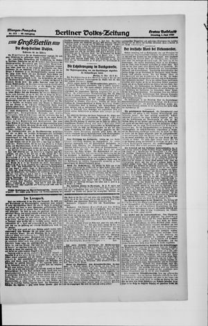 Berliner Volkszeitung on Jun 1, 1920