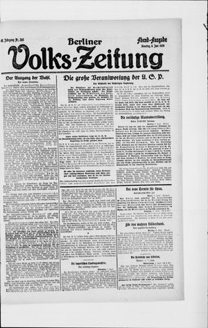 Berliner Volkszeitung vom 08.06.1920