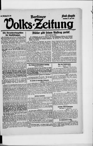 Berliner Volkszeitung on Jun 12, 1920