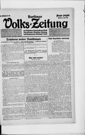 Berliner Volkszeitung vom 16.06.1920