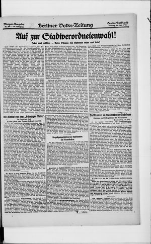 Berliner Volkszeitung on Jun 20, 1920