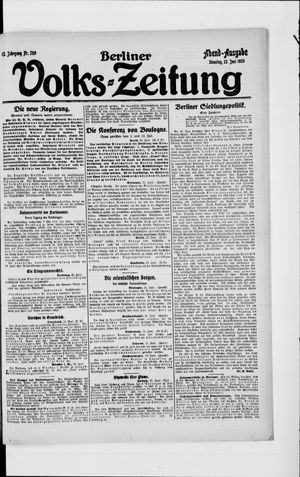 Berliner Volkszeitung vom 22.06.1920