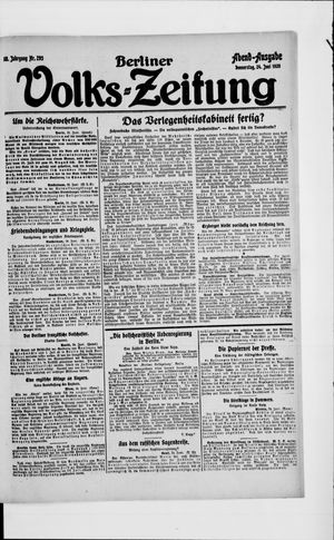 Berliner Volkszeitung vom 24.06.1920