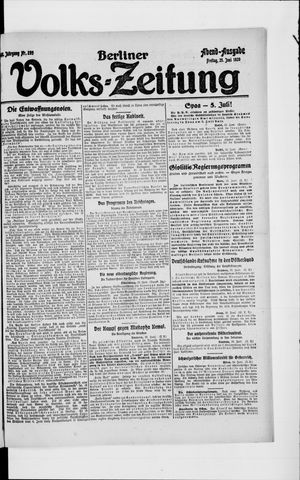 Berliner Volkszeitung on Jun 25, 1920