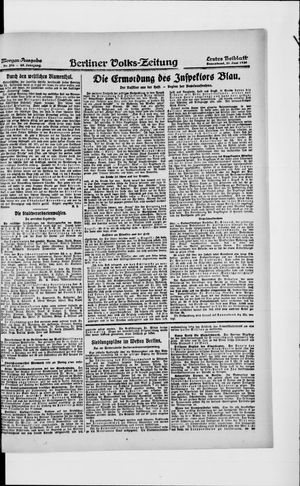 Berliner Volkszeitung vom 26.06.1920