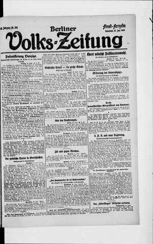 Berliner Volkszeitung vom 26.06.1920