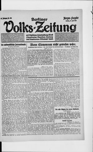 Berliner Volkszeitung vom 27.06.1920