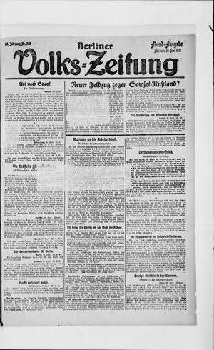 Berliner Volkszeitung vom 30.06.1920