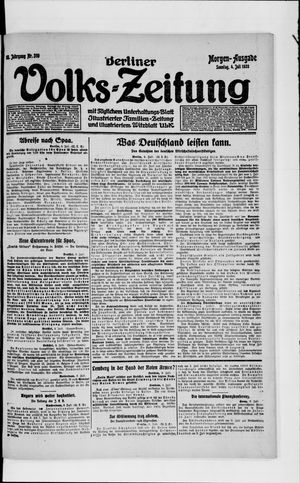 Berliner Volkszeitung on Jul 4, 1920