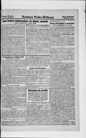Berliner Volkszeitung on Jul 4, 1920