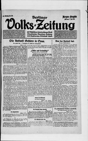 Berliner Volkszeitung vom 07.07.1920