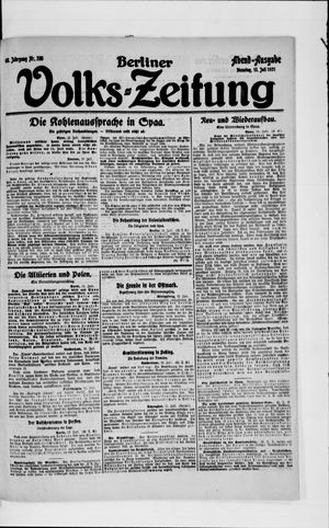 Berliner Volkszeitung vom 13.07.1920