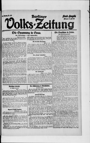 Berliner Volkszeitung vom 14.07.1920