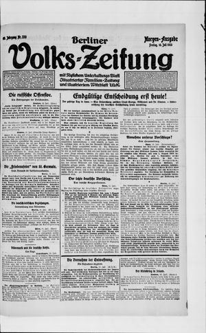 Berliner Volkszeitung vom 16.07.1920