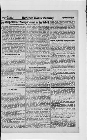 Berliner Volkszeitung vom 16.07.1920