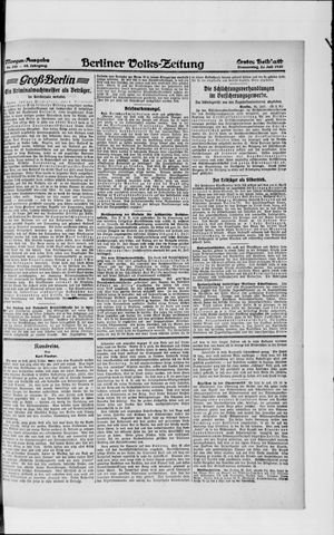 Berliner Volkszeitung vom 22.07.1920