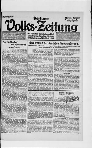 Berliner Volkszeitung vom 25.07.1920
