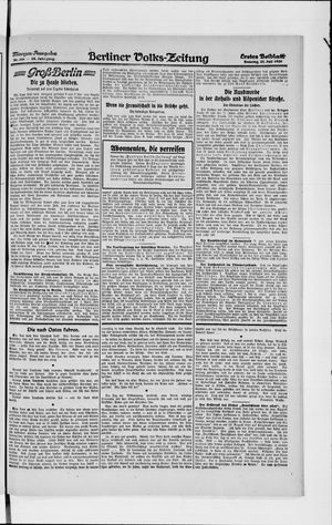 Berliner Volkszeitung vom 25.07.1920