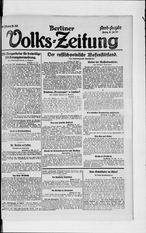 Berliner Volkszeitung vom 26.07.1920