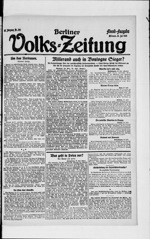 Berliner Volkszeitung vom 28.07.1920