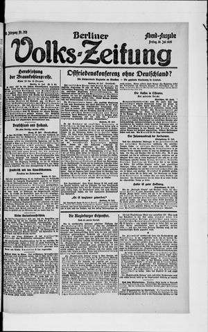 Berliner Volkszeitung vom 30.07.1920