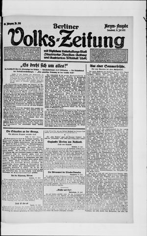 Berliner Volkszeitung vom 31.07.1920