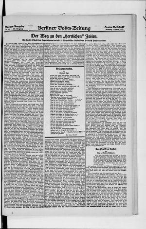 Berliner Volkszeitung vom 01.08.1920
