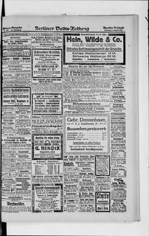 Berliner Volkszeitung vom 01.08.1920