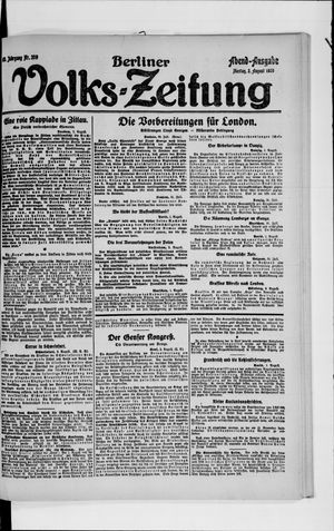 Berliner Volkszeitung vom 02.08.1920