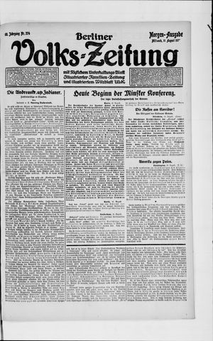 Berliner Volkszeitung vom 11.08.1920