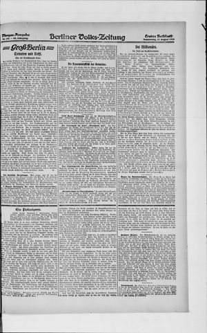 Berliner Volkszeitung on Aug 12, 1920