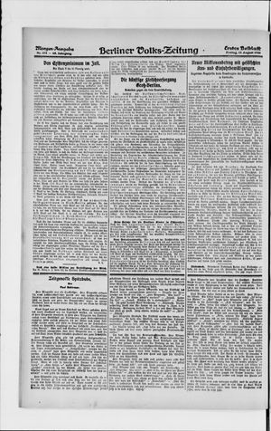 Berliner Volkszeitung on Aug 13, 1920