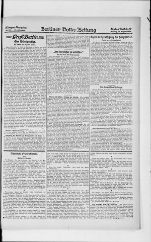 Berliner Volkszeitung vom 15.08.1920